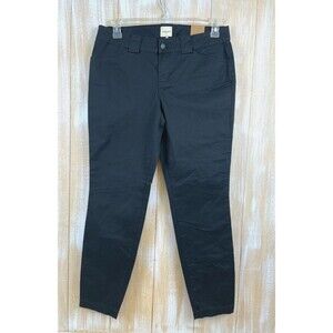 GH Bass & Co Pants Women's Size 10 Black Tapered Ankle Chino's Mid Rise NWT